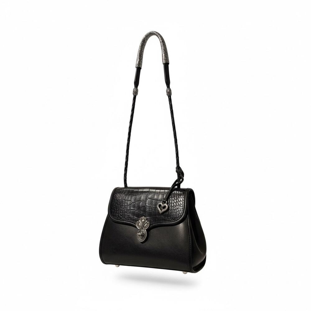Brighton Vintage Leather Crossbody Bag - Excellent Condition